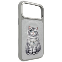 „Nimmy Lucky Fashion Cat“ „MagSafe“ dėklas, skirtas „iPhone 17 Pro“ – pilkas „Nimmy Lucky Fashion Cat“ „MagSafe“ dėklas, skirtas „iPhone 17 Pro“ – pilkas