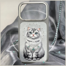 „Nimmy Lucky Fashion Cat“ „MagSafe“ dėklas, skirtas „iPhone 17 Pro“ – pilkas „Nimmy Lucky Fashion Cat“ „MagSafe“ dėklas, skirtas „iPhone 17 Pro“ – pilkas