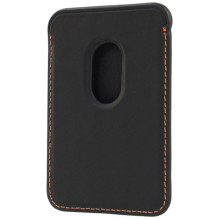 Lamborghini Urus D8 Genuine Leather MagSafe Magnetic Phone Wallet - Black and Red