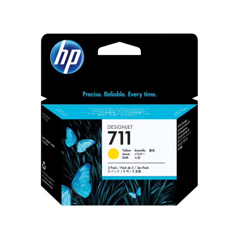 OEM cartridge HP 3x No.711 Yellow DJ T120 520