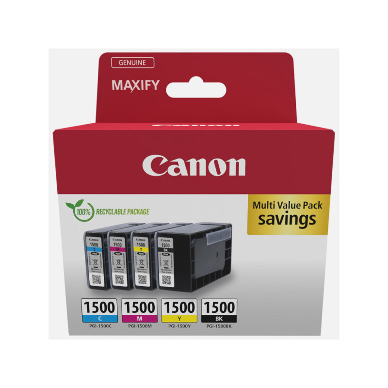 OEM kasetė Canon PGI-1500 (9218B006) BK,C,M,Y