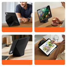 „Dux Ducis Vers iPad Pro 13“ (2024 / 2025) dėklas su stovu ir „Apple Pencil“ laikikliu – juodas