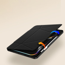 „Dux Ducis Vers iPad Pro 13“ (2024 / 2025) dėklas su stovu ir „Apple Pencil“ laikikliu – juodas