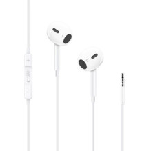 Wired hands-free headset Tech-Protect "Ultraboost Core G2" white with "AUX" connector