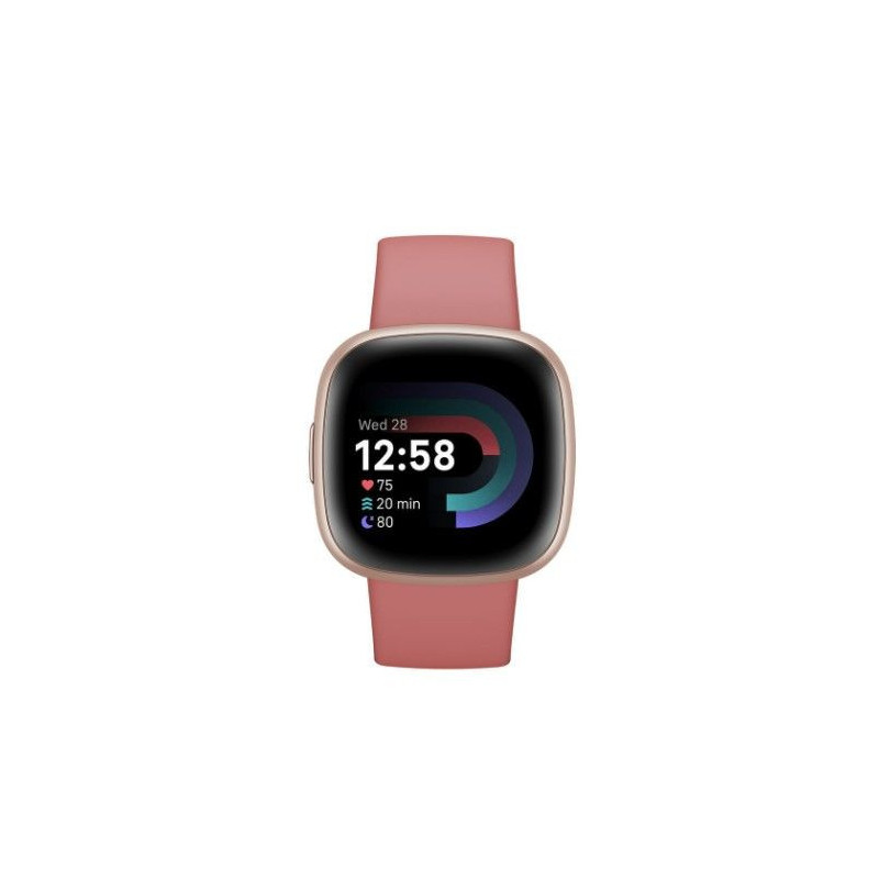 „Fitbit Versa 4“ išmanusis laikrodis su NFC, GPS, rausvo smėlio spalvos