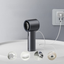 Jisulife Handheld Fan Pro1 S 5000mAh FA53PRO Mini Blower Portable USB Metal Fan - Dark Gray