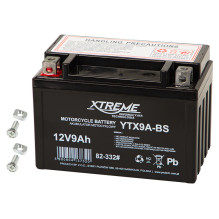 Motorcycle battery 12V 9Ah, AGM, Maintenance-free, Sealed, XTREME