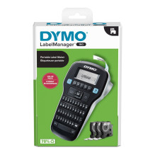 DYMO LabelManager 160 etikečių spausdintuvo pradinis rinkinys su 3 D1 etikečių juostos ritinėliais, nešiojamas etikečių 