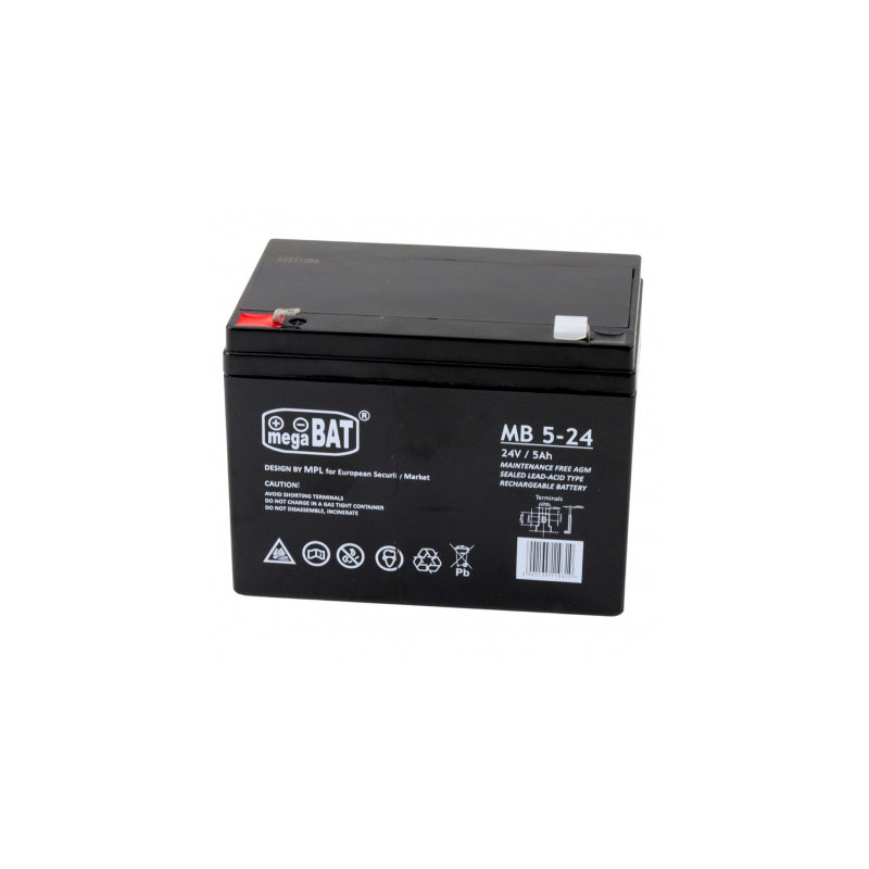 Lean Cars AGM gel battery for a vehicle with a 24V5AH battery