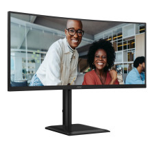 LCD Monitor, AOC, 34 ", 3440 x 1440 pixels, UltraWide Quad HD, Native aspect ratio 21:9, LCD, Curved, CU34E4CV