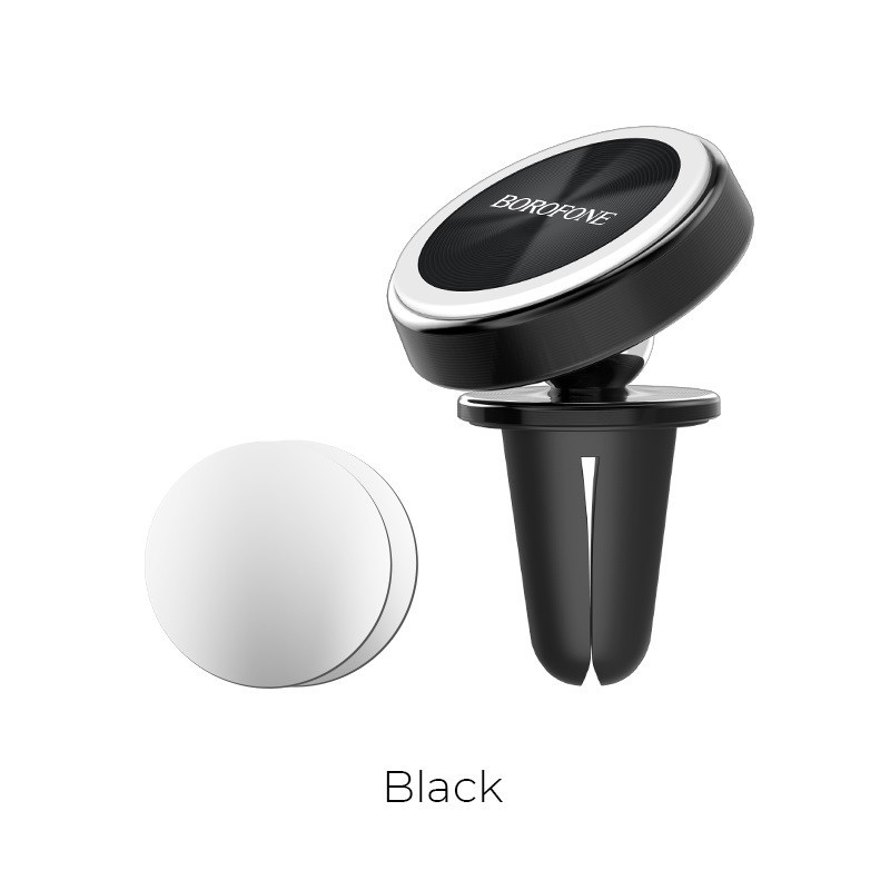 Car phone holder Borofone BH6, mounted on the ventilation grille, magnetic, black