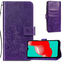Flower Book Case Samsung A125 A12 / M127 M12 purple