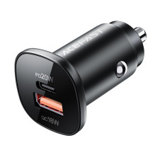 Automobilinis įkroviklis Acefast B1 Mini 38W USB-C+USB-A juodas Automobilinis įkroviklis Acefast B1 Mini 38W USB-C+USB-A juodas