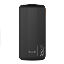 External battery Power Bank Awei P20K 5V / 2.4A 10000mAh black