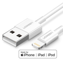 USB kabelis Ugreen US155 MFi USB to Lightning 2.4A 2.0m baltas USB kabelis Ugreen US155 MFi USB to Lightning 2.4A 2.0m baltas