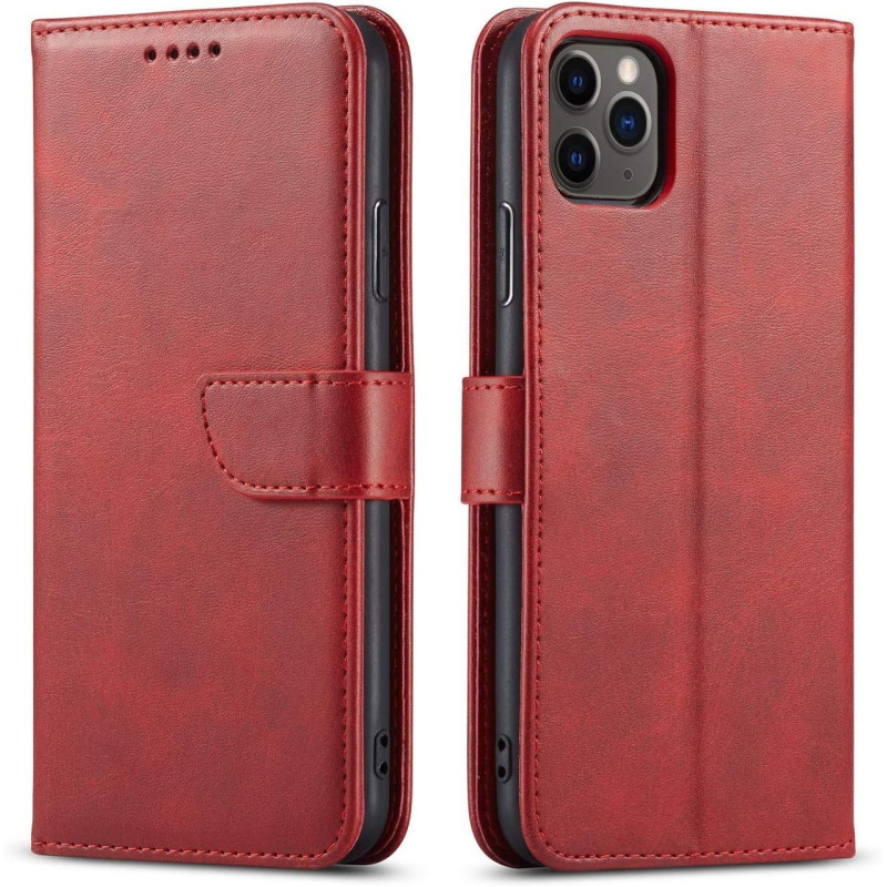 Dėklas Wallet Case Xiaomi Redmi Note 14 Pro Plus 5G raudonas