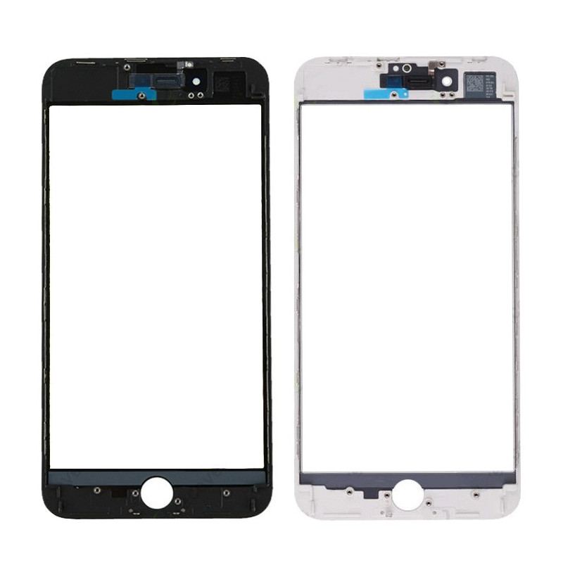 LCD glass Apple iPhone 8 Plus with frame and OCA white V3