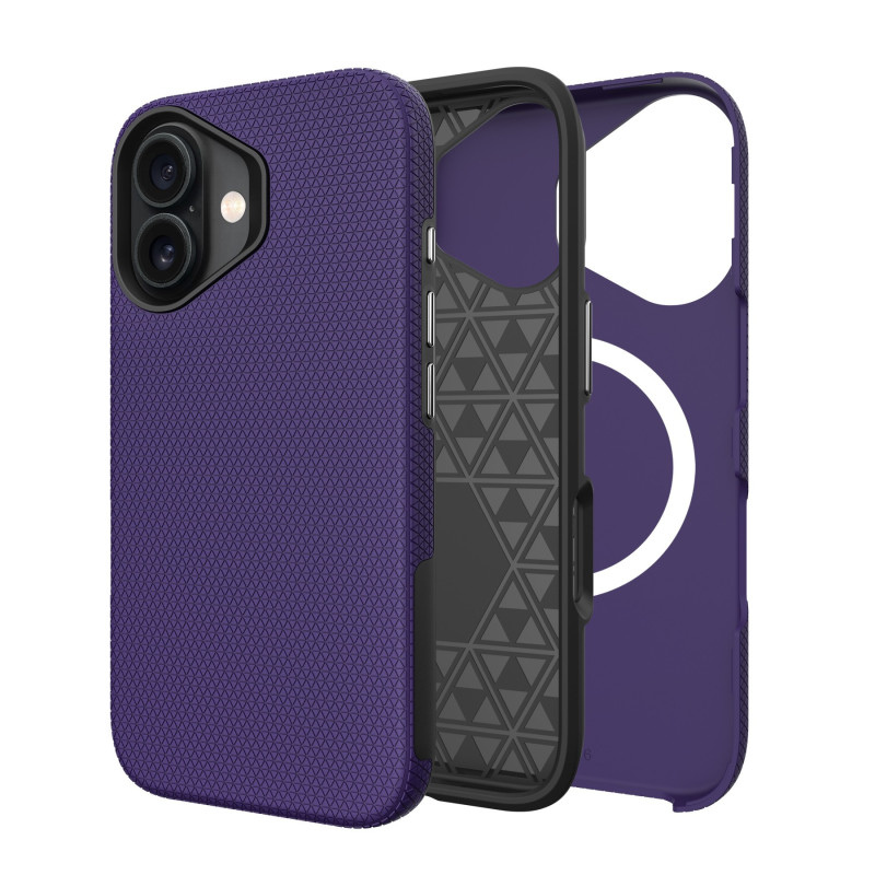Perfectionists Triangle Mag Case Apple iPhone 15 purple