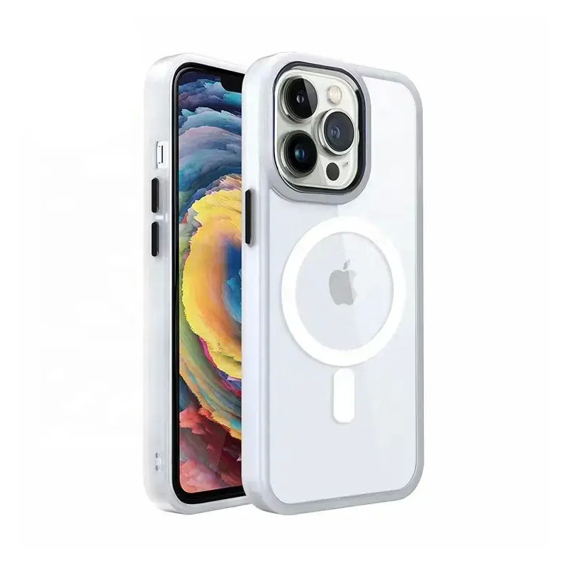 Dėklas Premium Mag Cover Apple iPhone 15 Plus baltas