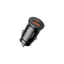 Automobilinis įkroviklis Remax RCC358 30W USB-C / USB-A juodas