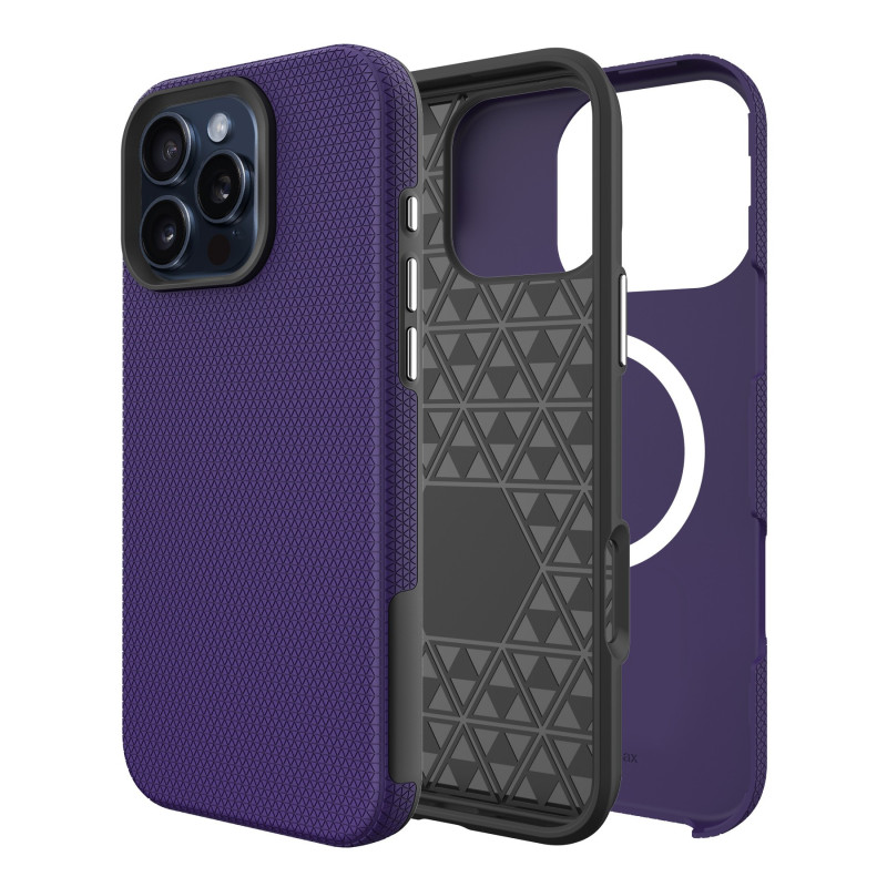 Perfectionists Triangle Mag Case Apple iPhone 14 Pro Max purple
