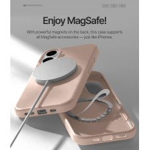 Mercury Pure Magsafe Silicon Case for Apple iPhone 17 Rose Sand