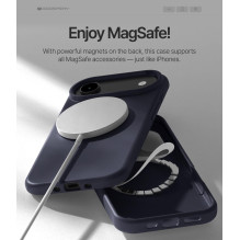 Dėklas Mercury Pure Magsafe Silicon Case Apple iPhone Air tamsiai mėlynas