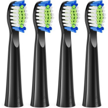 Electric toothbrush heads for Bitvae D2 / E11 (4 pcs.) black