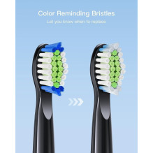 Electric toothbrush heads for Bitvae D2 / E11 (4 pcs.) black