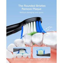 Electric toothbrush heads for Bitvae D2 / E11 (4 pcs.) black