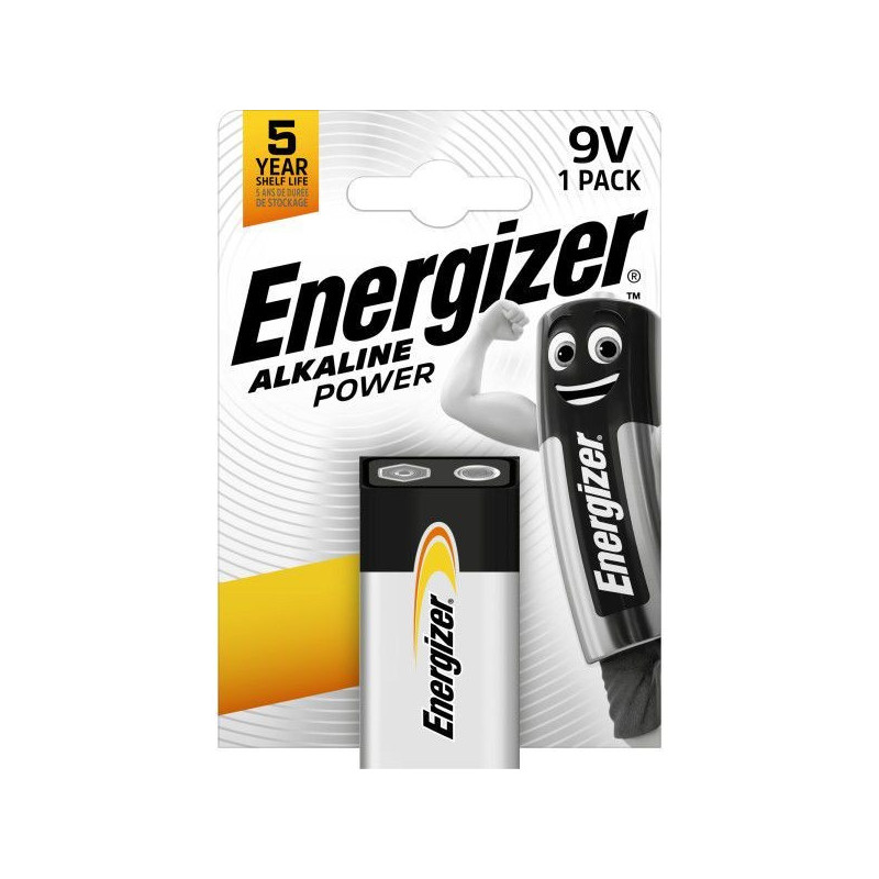 Šarminis elementas Energizer Alkaline Power 6LR61 (1604, 6F22) 9V