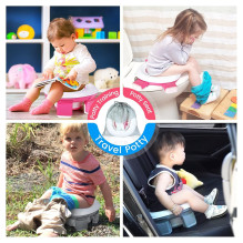Kelioninis puodukas vaikams Reach Portable Potty 3in1 baltas / pilkas
