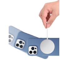 Dėklas HDD Silicone MagSafe Case Samsung S901 S22 5G tamsiai pilkas