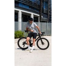HJC CROSSER juodas dviratininko šalmas, JUODAS, S dydis