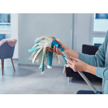 LEIFHEIT 52106 mop Cotton, Fiber Dry&amp;wet Blue, White