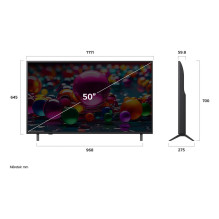 TV Set, LG, 50 ", 4K Ultra HD, 3840 x 2160 pixels, Flat, 16:9, 50UA73003LA