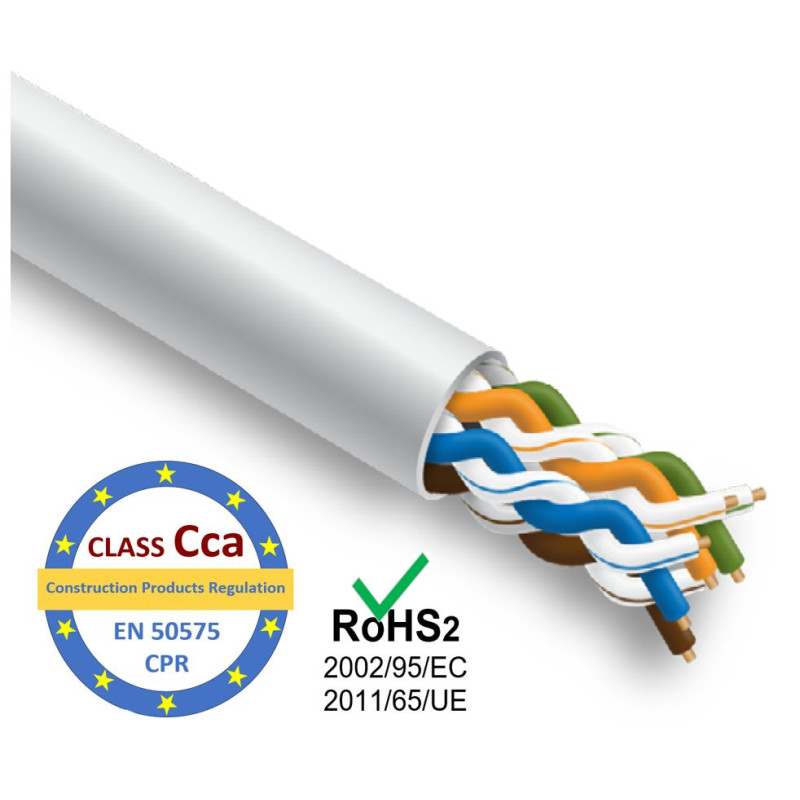 LAN Computer network cable, STEINMARK, CAT5 UTP, for indoor installation, 305m, CPR class Cca, LSZH