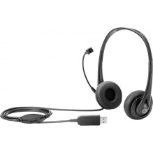 HP stereo USB ausinės T1A67AA juodos