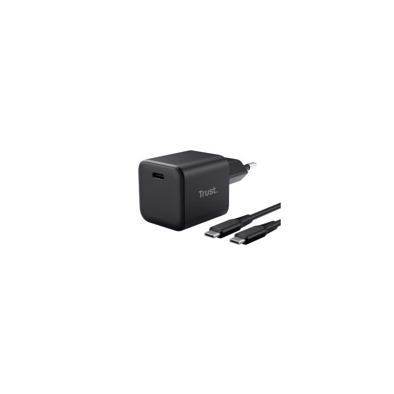 Charger Trust Maxo Ultra-small 65W GaN USB-C Black + 2m cable