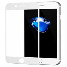 „Evelatus Apple iPhone 7 / 8 / SE2020 / SE2022“ 2.5D pilnai apsauginis stiklas, antistatinis, baltas, Japoniškas klijų s