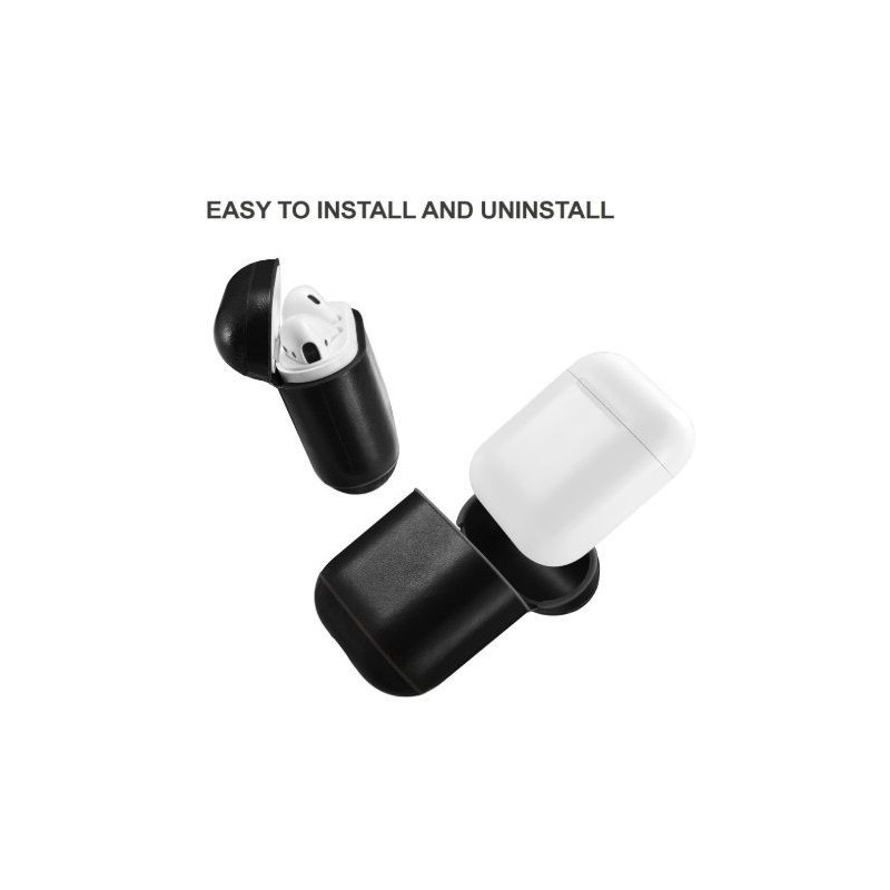 Evelatus Apple Airpods Leather Protective Case Black