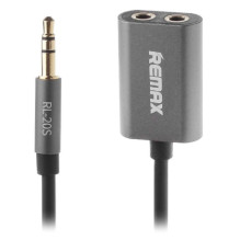 Remax Qulmax 3.5mm Share Jack Cable RL-20S Grey Remax Qulmax 3.5mm Share Jack Cable RL-20S Grey