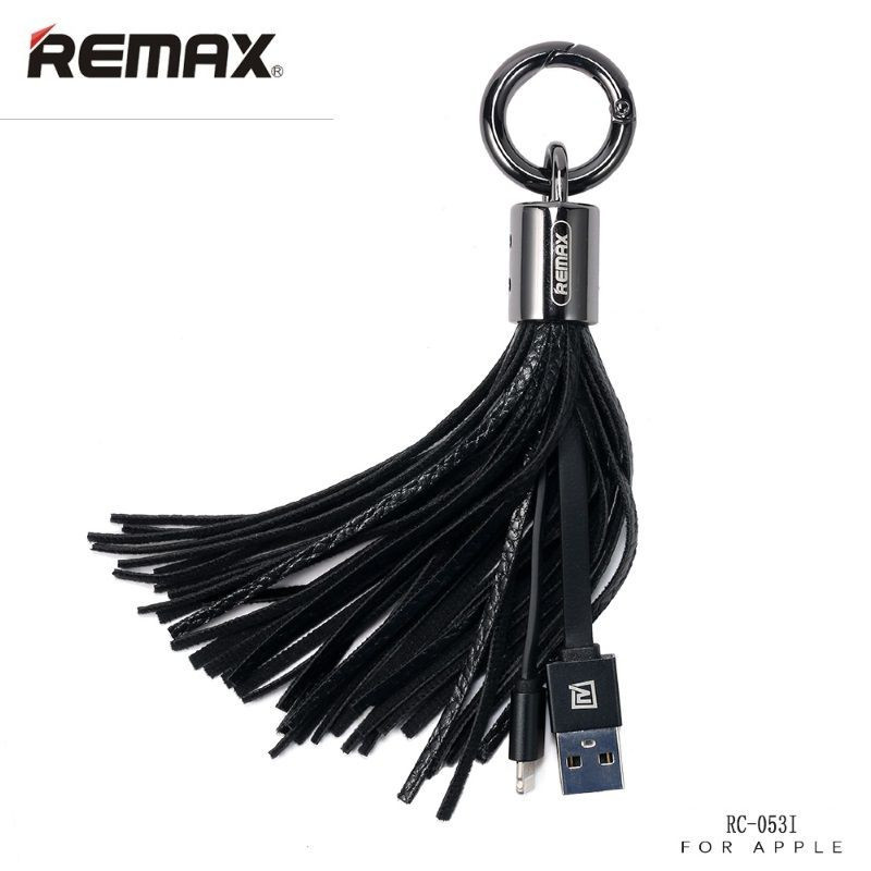 Remax Apple Tassels Ring Data Cable for Lightning Black
