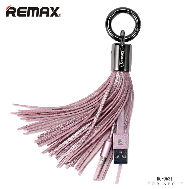 „Remax Tassels Ring“ duomenų kabelis, skirtas „Lightning Pink“