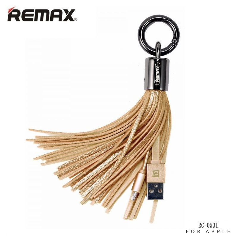 „Remax Apple Tassels Ring“ duomenų kabelis, skirtas „Lightning“, auksinis