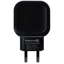 Evelatus Universal Evelatus Travel Charger Two USB 3.4A ETC03 Black Evelatus Universal Evelatus Travel Charger Two USB 3.4A ETC03 Black