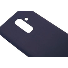 „Evelatus“ „Samsung Galaxy A6 Plus 2018“ silikoninis dėklas, minkštas lietimui jautrus TPU dėklas, vidurnakčio mėlynas