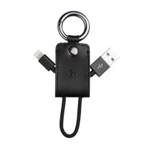 Hoco Apple iPhone Datu kabelis HQ UPL19 KEY CHAIN PORTABLE CHARGE CABLE BLACK