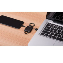 Hoco Apple iPhone Datu kabelis HQ UPL19 KEY CHAIN PORTABLE CHARGE CABLE BLACK