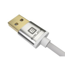 Evelatus Universal Data cable Micro USB EDC02 dual side gold plated connectors White Evelatus Universal Data cable Micro USB EDC02 dual side gold plated connectors White